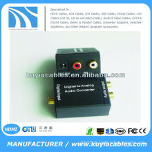 Digital Optical Toslink oder SPDIF Koaxial zum analogen L / R RCA Audio Converter Adapter